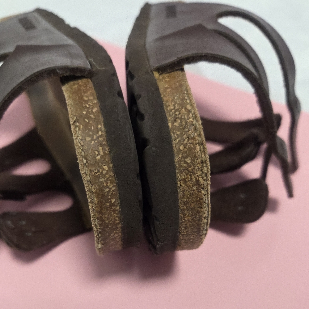 Birkenstock Dark Brown Triple Strap Sandals - Picture 10 of 13